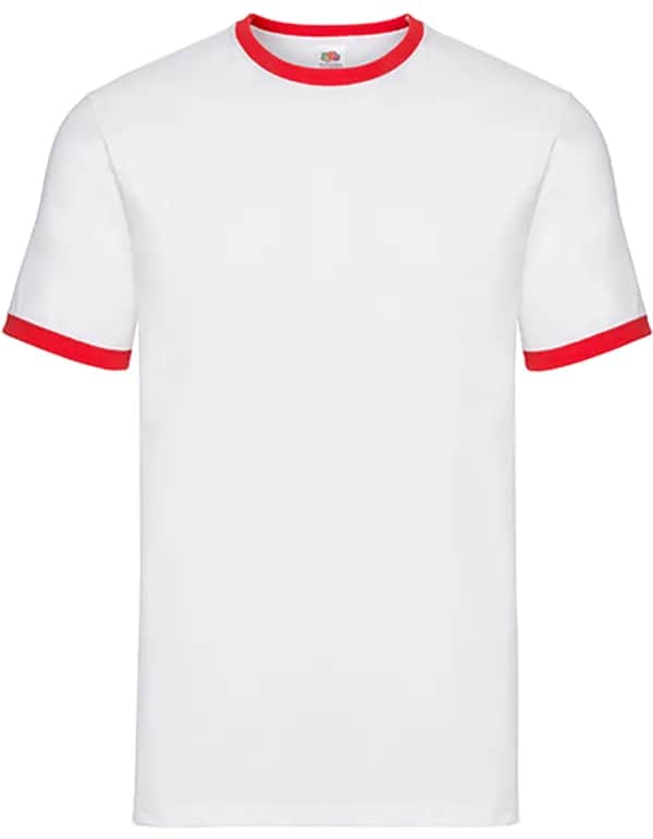 Ringer Tee - White/Red