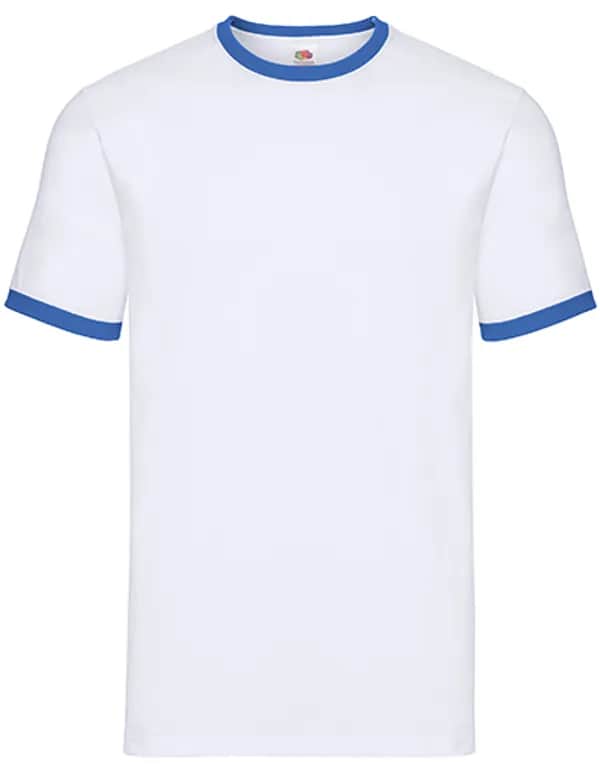 Ringer Tee - White/Royal Blue