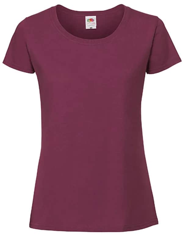 Ladies Iconic 195 Ringspun T - Burgundy