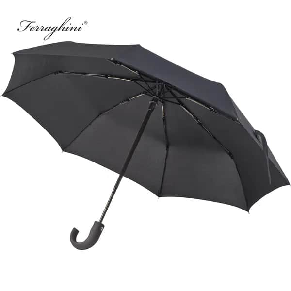 Ferraghini Taschenschirm aus Pongee MARGARETE - schwarz