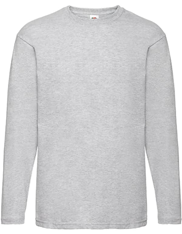 Valueweight Long Sleeve T - Heather Grey