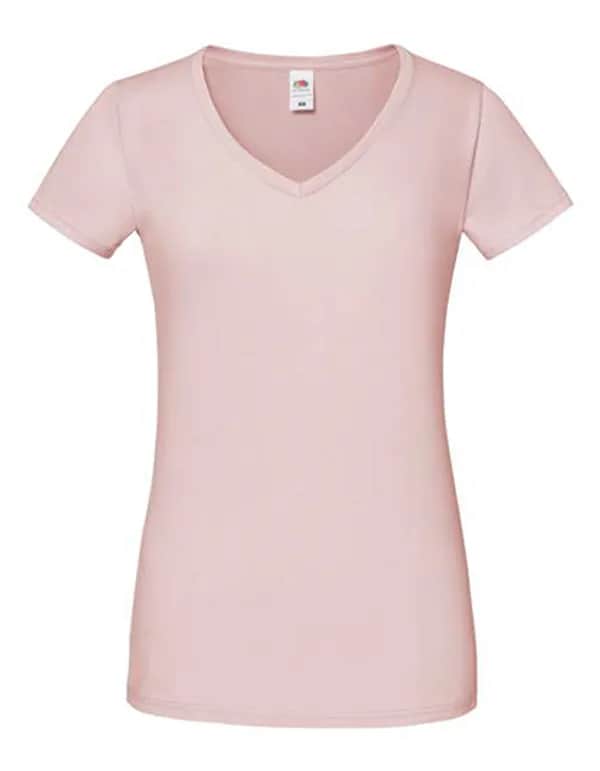 Ladies´ Iconic 150 V Neck T - Powder Rose