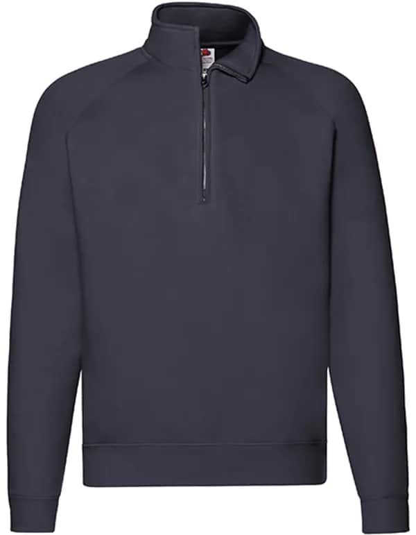 Premium Zip Neck Raglan Sweat - Deep Navy