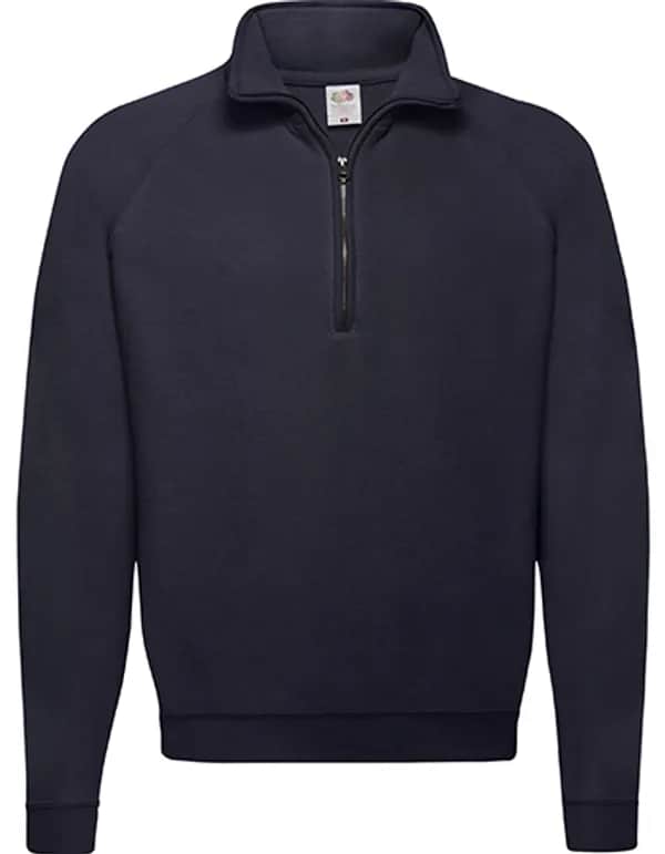 Classic Zip Neck Sweat - Deep Navy