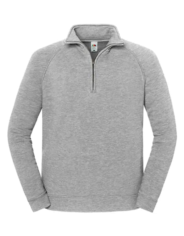 Iconic Premium Zip Neck Sweat - Athletic Heather