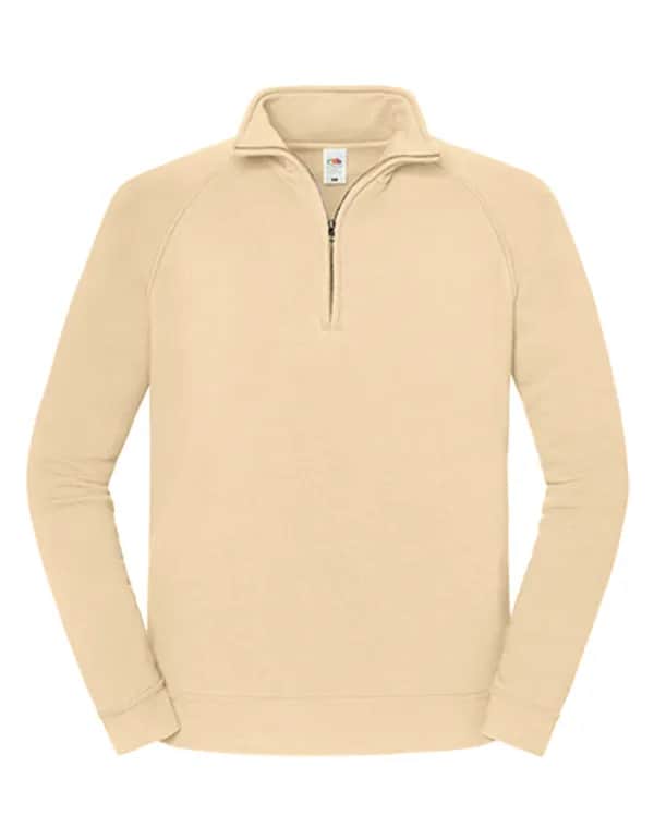 Iconic Premium Zip Neck Sweat - Desert Sand