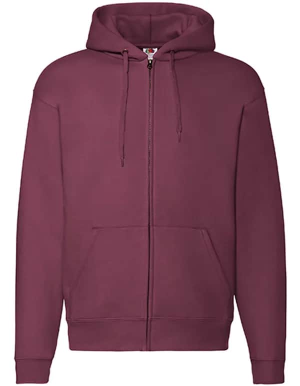 Premium Hooded Sweat Jacket - Burgundy