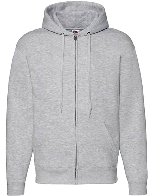 Premium Hooded Sweat Jacket - Heather Grey