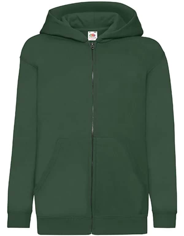 Kids´ Classic Hooded Sweat Jacket - Bottle Green