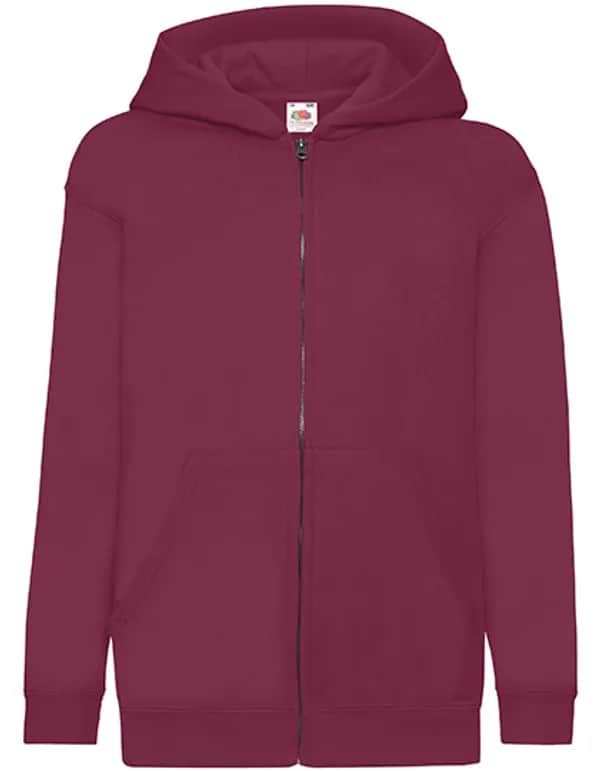 Kids´ Classic Hooded Sweat Jacket - Burgundy