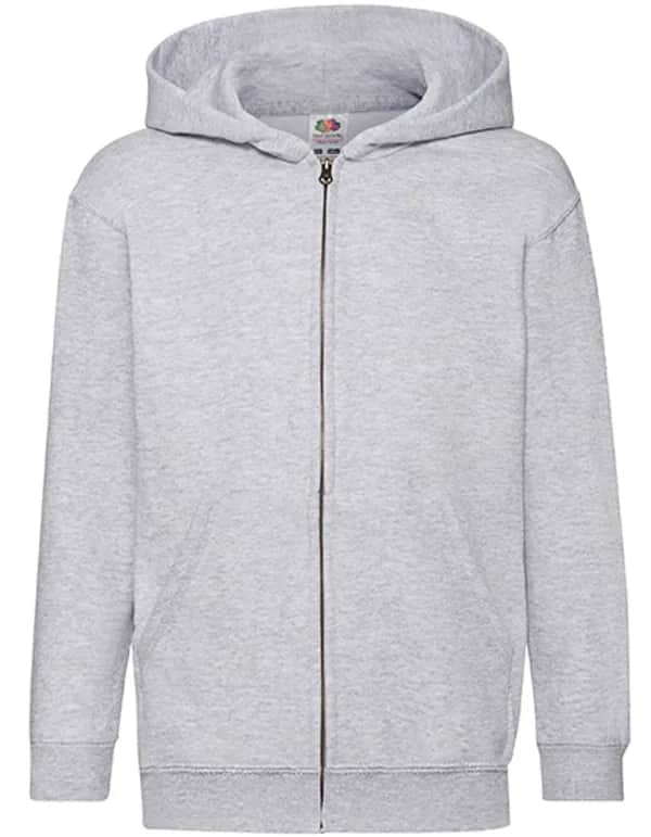 Kids´ Classic Hooded Sweat Jacket - Heather Grey