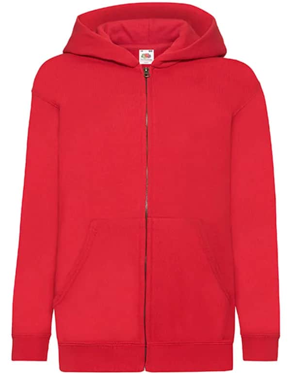 Kids´ Classic Hooded Sweat Jacket - Red