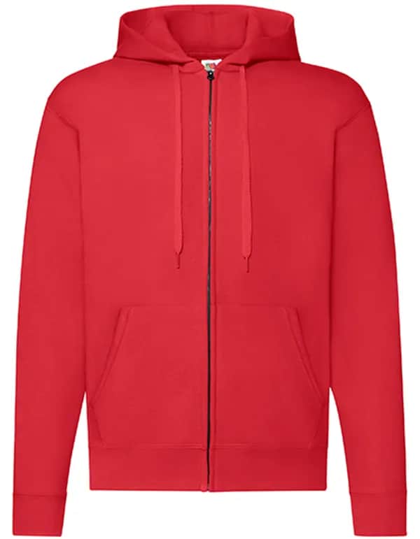 Classic Hooded Sweat Jacket - Red