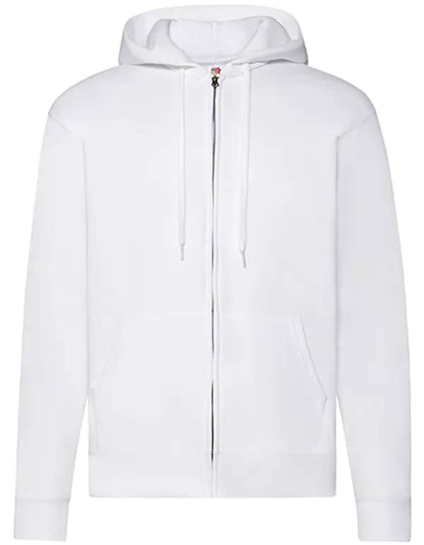 Classic Hooded Sweat Jacket - White