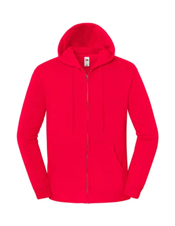 Iconic Premium Hooded Sweat Jacket - Red