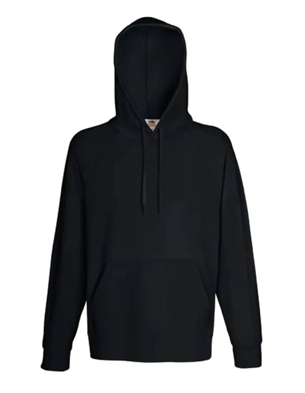 Lightweight Hooded Sweat - Black