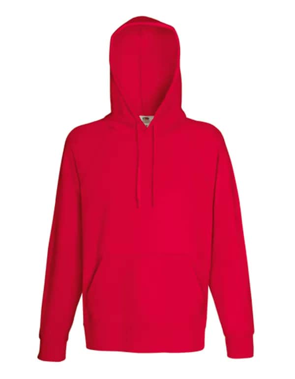 Lightweight Hooded Sweat - Red