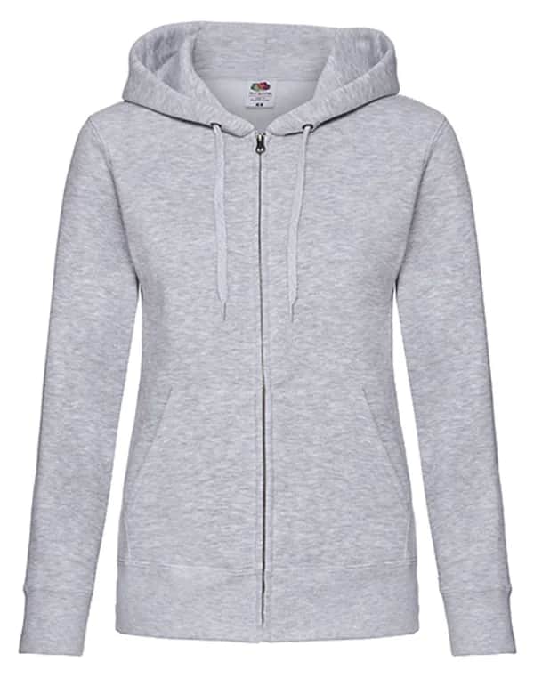 Ladies´ Premium Hooded Sweat Jacket - Heather Grey