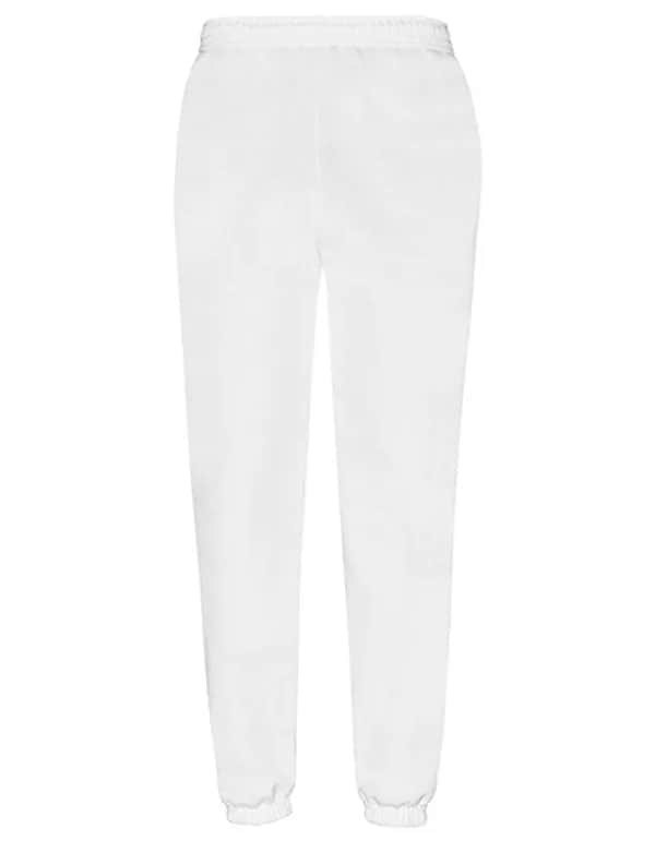 Classic Elasticated Cuff Jog Pants - White