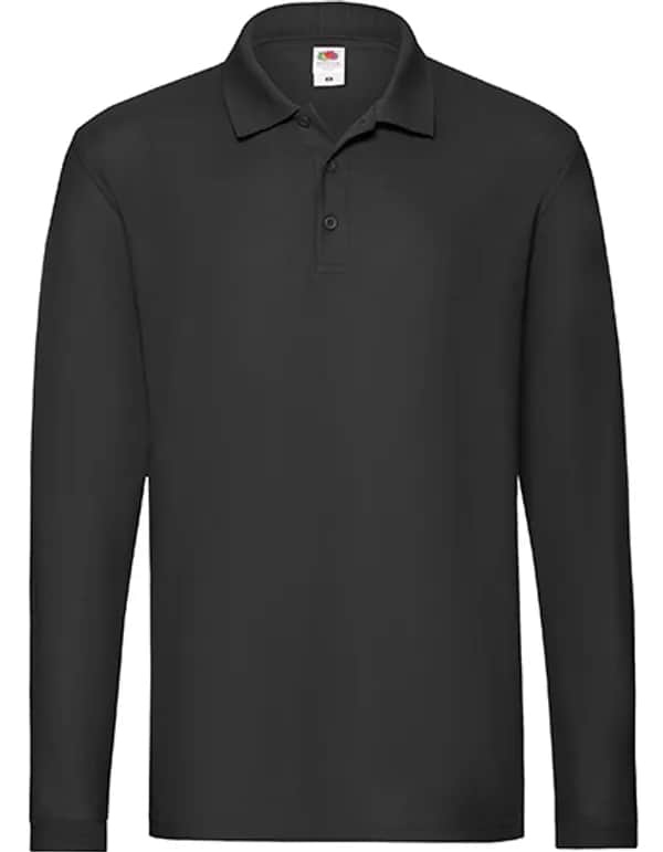 Premium Long Sleeve Polo - Black