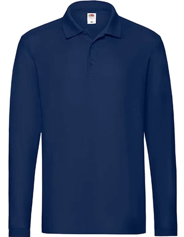 Premium Long Sleeve Polo - Navy