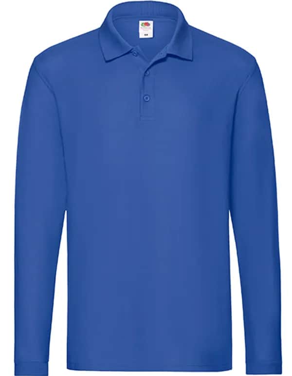 Premium Long Sleeve Polo - Royal Blue