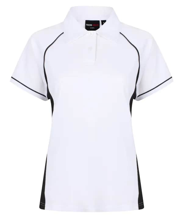 Ladies´ Piped Performance Polo - White/Black/Black