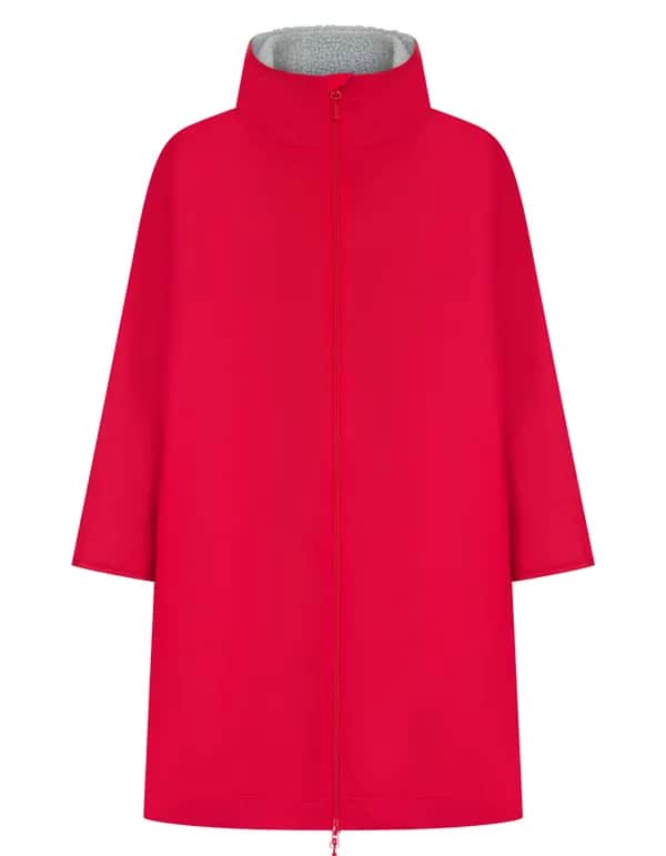Adults All Weather Robe - Red/Grey (Solid)