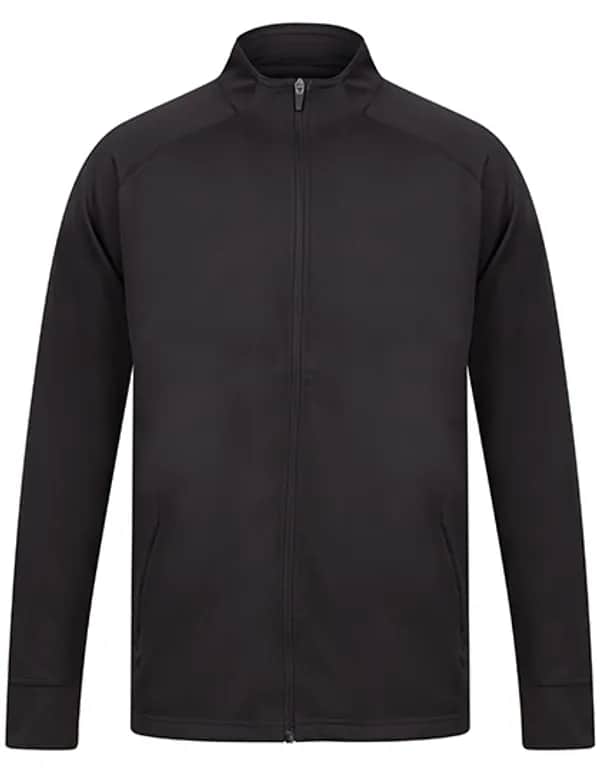 Adults Knitted Tracksuit Top - Black