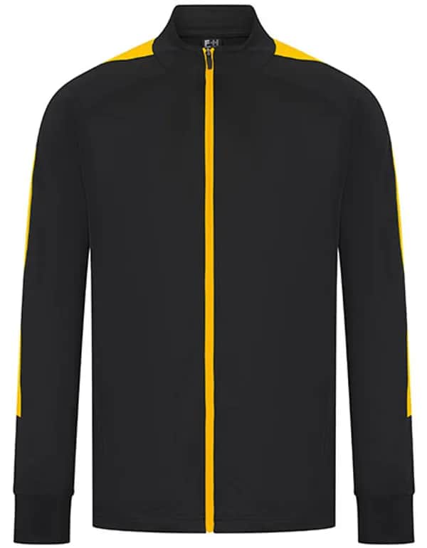 Adults Knitted Tracksuit Top - Black/Gold