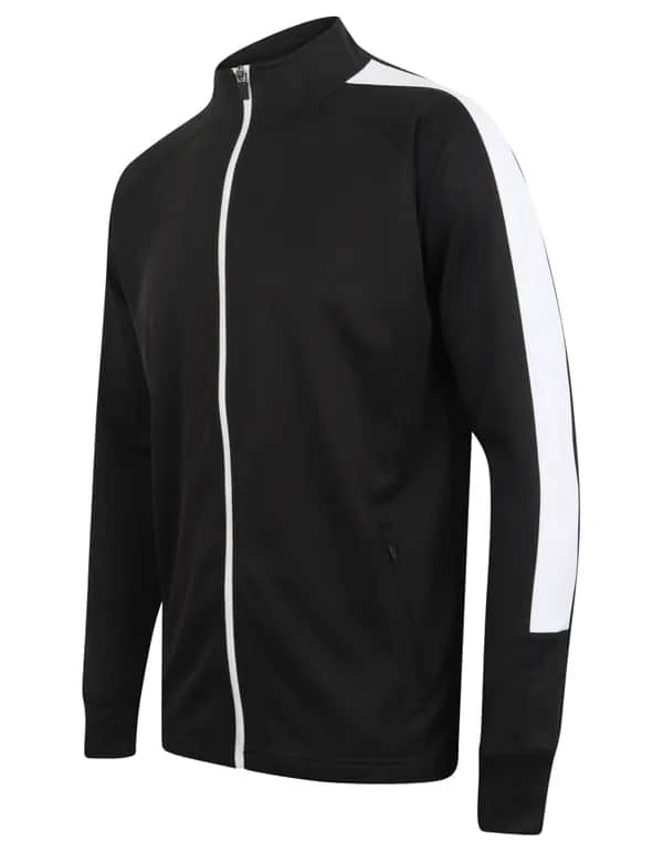 Adults Knitted Tracksuit Top - Black/White