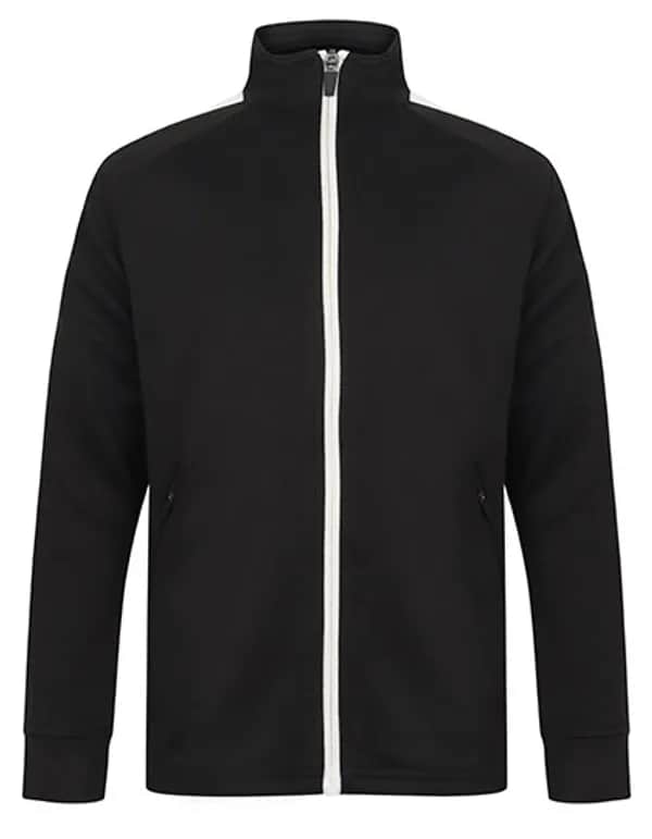 Kids Knitted Tracksuit Top - Black/White