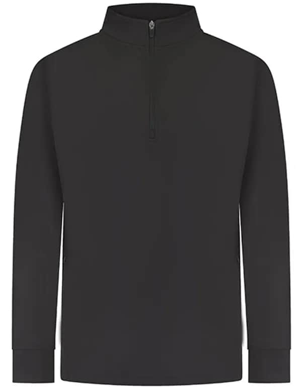 Adults 1/4 Zip Tracksuit Top - Black