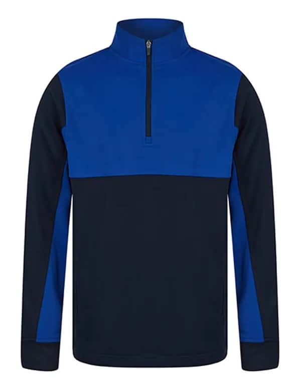 Adults 1/4 Zip Tracksuit Top - Navy/Royal