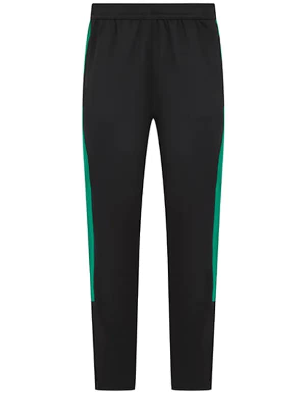 Adults Knitted Tracksuit Pants - Black/Emerald