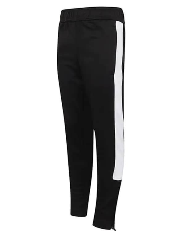 Kids Knitted Tracksuit Pants - Black/White