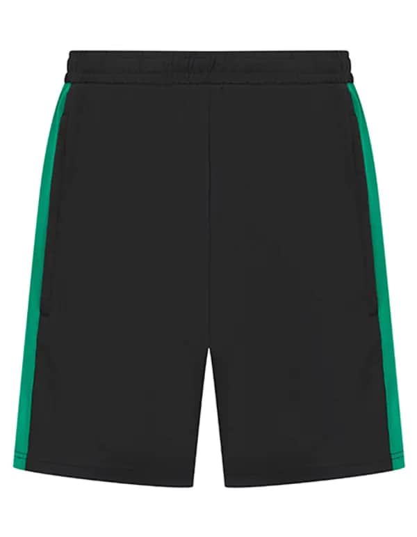 Adults Knitted Shorts With Zip Pockets - Black/Emerald