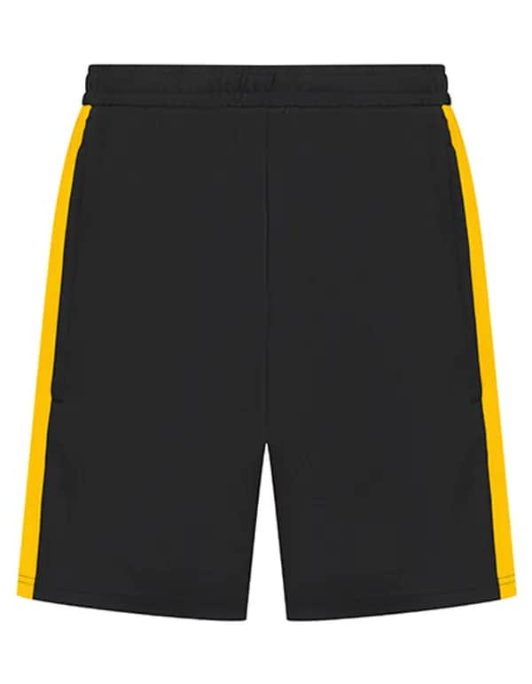 Adults Knitted Shorts With Zip Pockets - Black/Gold