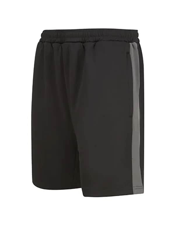 Adults Knitted Shorts With Zip Pockets - Black/Gunmetal Grey