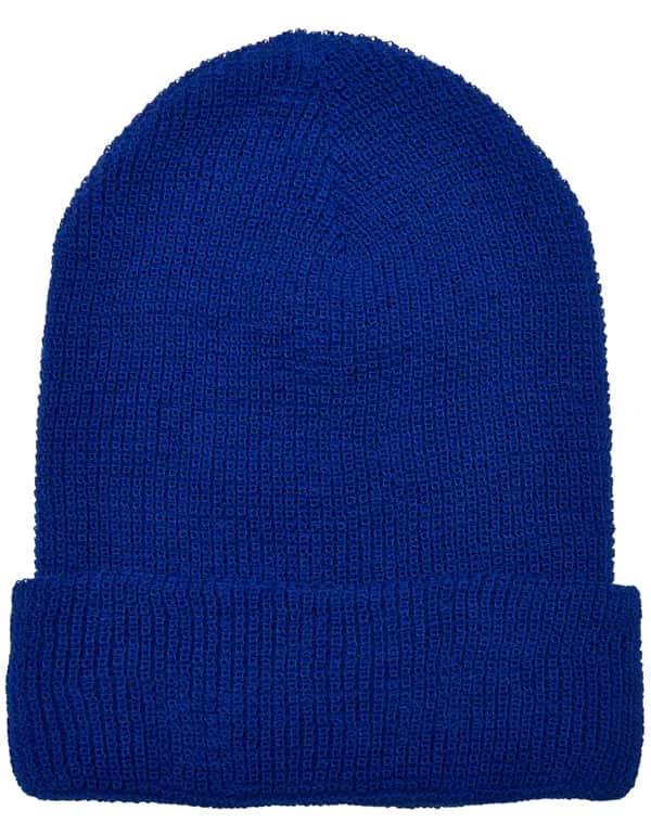 Recycled Yarn Waffle Knit Beanie - Royal