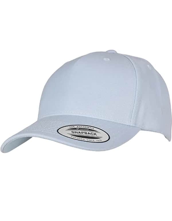 YP Classics 5-Panel Premium Curved Visor Snapback Cap - Balladblue