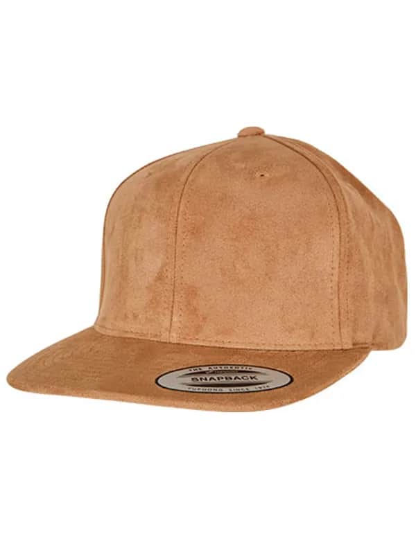 Suede Leather Snapback - Khaki