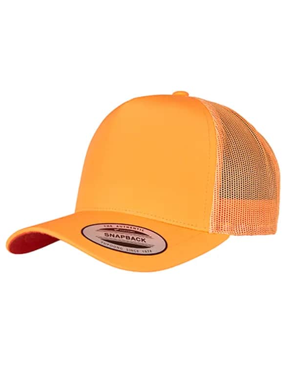 Neon Retro Trucker Cap - Neon Orange