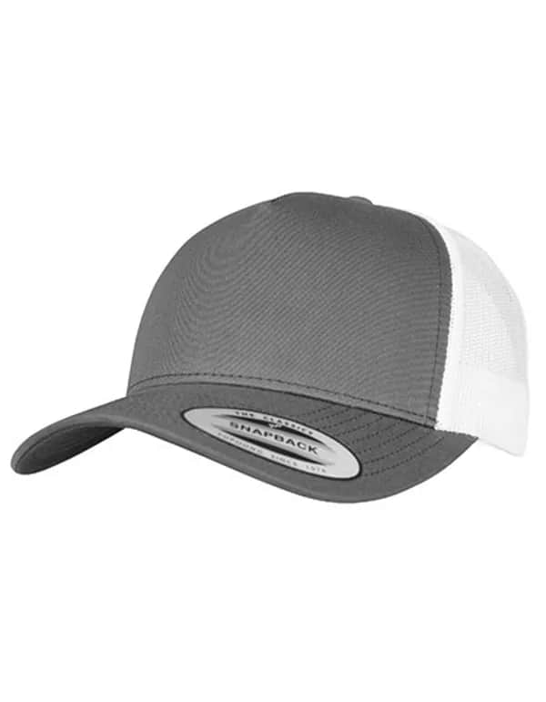 5-Panel Retro Trucker 2-Tone Cap - Charcoal/White