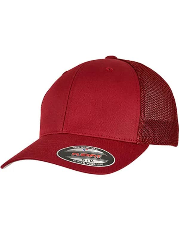 Flexfit Mesh Trucker Cap - Cranberry