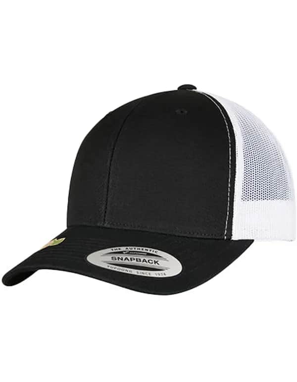 YP Classics Recycled Retro Trucker Cap 2-Tone - Black/White
