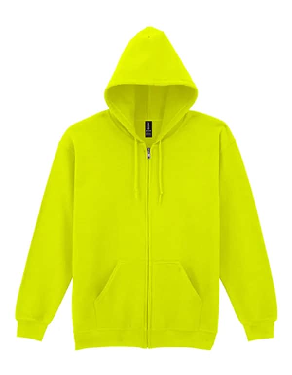 Heavy Blend™ Adult Full Zip Hooded Sweatshirt - Safety Green