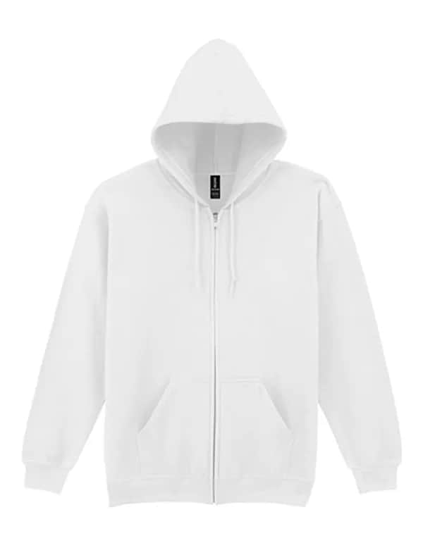Heavy Blend™ Adult Full Zip Hooded Sweatshirt - White