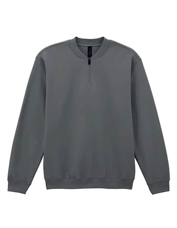 Softstyle® Midweight Adult Fleece 1/4 Zip Sweatshirt - Charcoal (Solid)