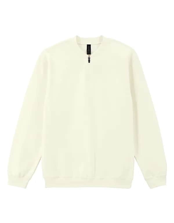 Softstyle® Midweight Adult Fleece 1/4 Zip Sweatshirt - Off White
